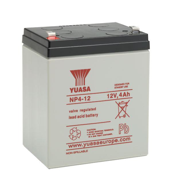 Yuasa SLA Battery (NP4-12) 12V 4Ah L90 x W70 x H106 1.70Kg