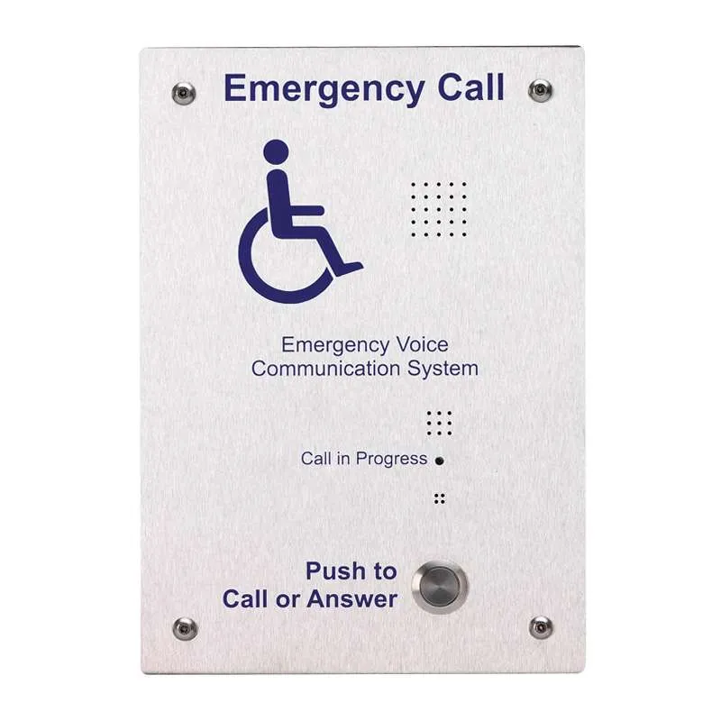 EVC302F Refuge Alarm Outstation, Flush Stainless (Type B)