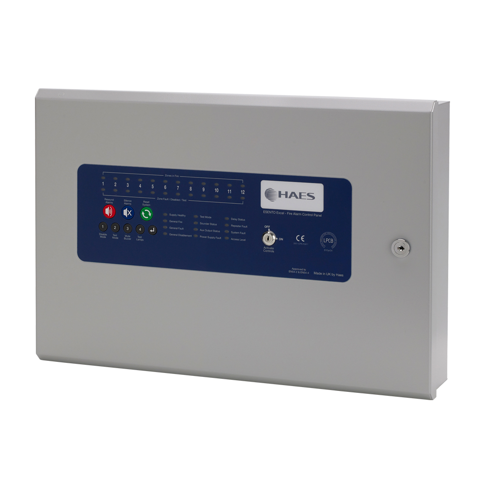 Haes 12 Zone Excel-EN Conventional / Twin Wire Control Panel with Standard & High Spec Zone Card XLEN-12