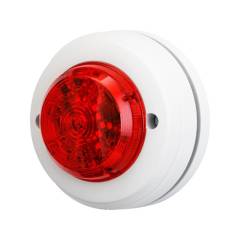 Eaton 8310113FULL-0012 Squashni Micro Base Sounder with Solista LED Beacon - Red Lens - White Housing