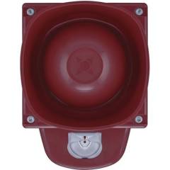 Eaton 8500050FULL-0050X Symphoni G1 LX LED Sounder Beacon VAD, Weatherproof, Red Flash, Red Housing