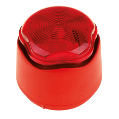 ESP CB-1R MAGFIRE Red Round Conventional Combined Banshee Sounder & Strobe With Red Lens IP45 89dBA - 110dBA