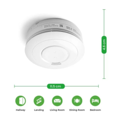 Aico EI650iRF RadioLINK+ Optical Smoke Alarm - 10 Year Lithium Battery Powered - With AudioLink +