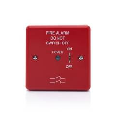 Haes Red Fire Alarm Mains Isolate Switch with Back Box - FAIS-R-B