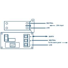 Haes Red Fire Alarm Mains Isolate Switch with Back Box - FAIS-R-B