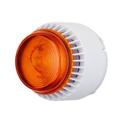 Flashni White Sounder Beacon 18-28V DC with Amber Lens (No Base)